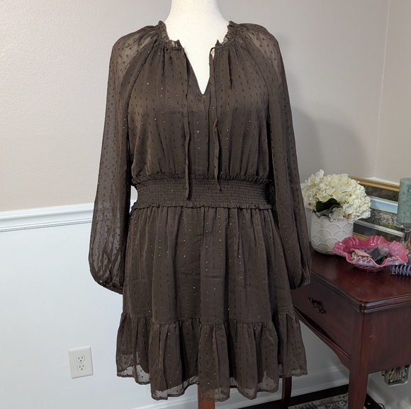 3/$30 Old Navy Brown Mini Dress - Picture 4 of 9